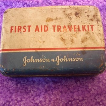 Old Johnson and Johnson First and Kit with all kinds of the old supplies