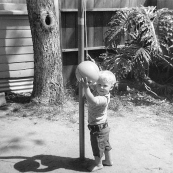 When kids played outside  "Tetherball " I loved this game 