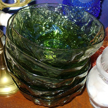 Anchor Hocking Milano Lido Avocado Glass