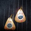 brass and copper earrings