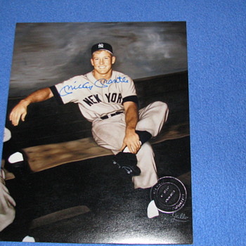 1980 Original Ray Gallo Photo of Mickey Mantle and Autographed