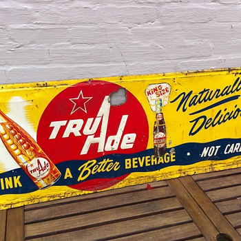 1950's Tru Ade Embossed Tin Sign