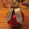 Large Vintage Crackled Glass Christmas Ornament