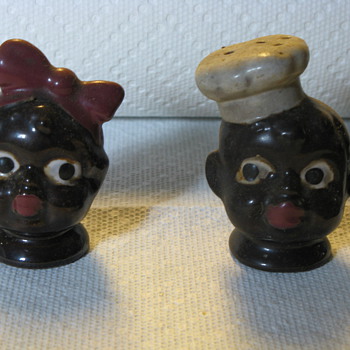 Blackface Salt and Pepper Shakers - Kitchen