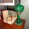 My favorite Green Glass, Dasiy & Button lamps