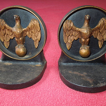 Vintage Iron Eagle Bookends