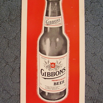 Gibbons Beer Advertising Items - Breweriana