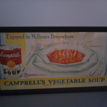 Campbell's Soup and Sunkist Oranges Trolley Car Signs