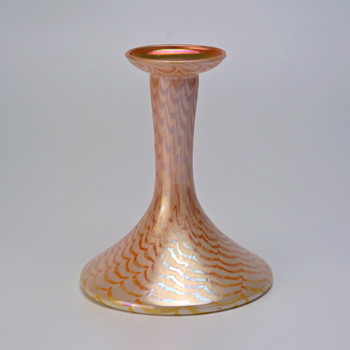 Kew Blas Iridescent Art Glass Vase signed within pontil - Art Glass
