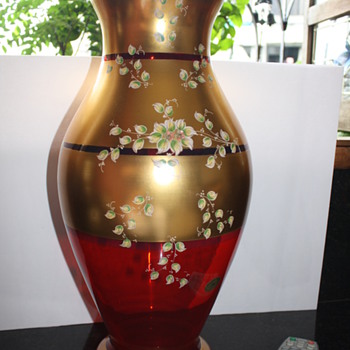Murano Glass vase with 24ct. gold plating - Art Glass