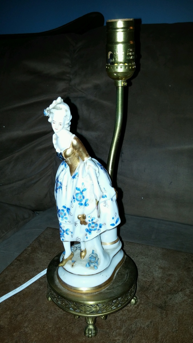 Vintage / Antique Lamp with a Porcelain Lady Collectors Weekly