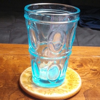 5" blue tumbler - Glassware