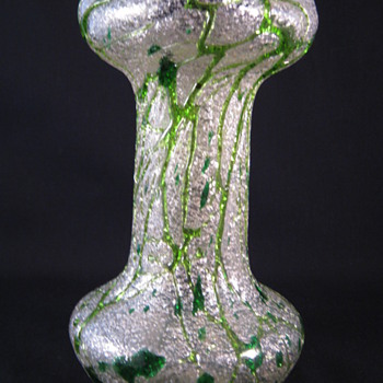 Magnificent Rindskopf Tetragon vase with rare Meteor / Silveria decor  - Art Glass