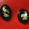 Two Micro Mosaic bird plaques.