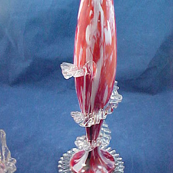 Antonin Rückl & Sons Vcelnicka / Bohemian Oxblood Spatter Glass Vase and Others - Art Glass