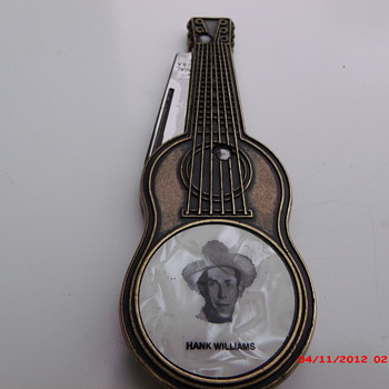 Hank Williams guitar shaped knife by Colonial.