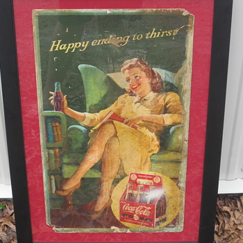 Coca Cola cardboard sighn from the 30's 0r 40's? - Coca-Cola