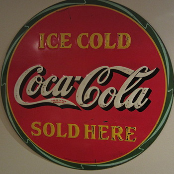 Coca Cola disc sign 1932 - Coca-Cola