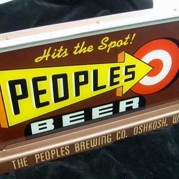 People's Brewing Co. lighted sign-Oshkosh,WI