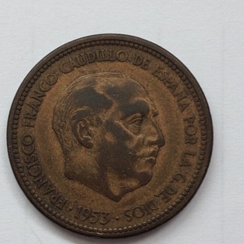 1953 Spanish coin - World Coins