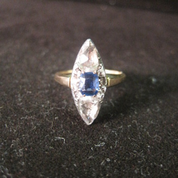 Georgian Diamond and Sapphire Ring - Fine Jewelry