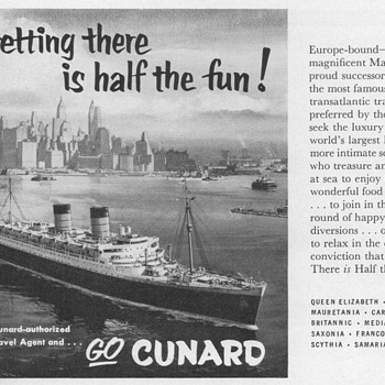 1955 - Cunard Lines Advertisement - Advertising