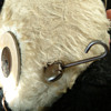 Antique Teddy bear w/tool to turn head