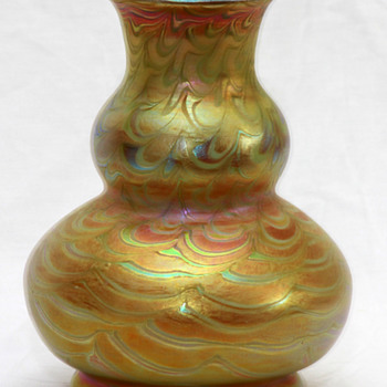 Early Tiffany Favrile Iridescent Decorated Vase c1900 - Art Glass