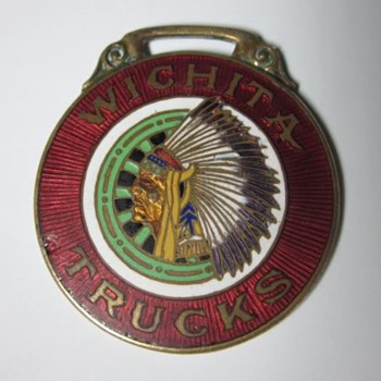 Wichita Falls Motor Co Witcita Trucks Enamel Watch Fob