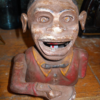 Original Black Memoribilia Cast Iron Bank - Coin Operated