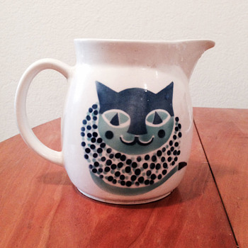 Blue Cat Pitcher by Kaj Franck for Arabia - Pottery