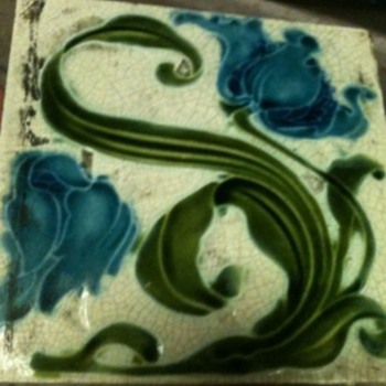 Old fire place tiles - Art Pottery