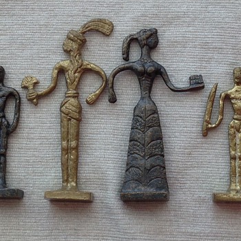 Vintage Greek Brass and Nickel Chess Pieces (early 1960's) - Games