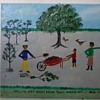 New Orleans "Primitive"Paintings(2)by William Reinhart, "Red Dog Series"of 12