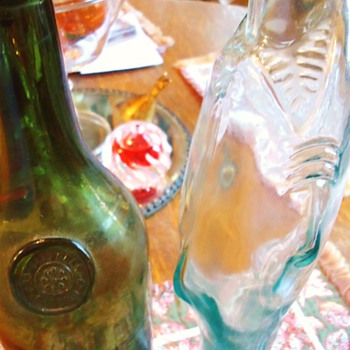Glass bottles Italy,  Shark and wine!