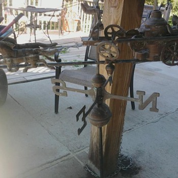 steam engine fireman weathervane