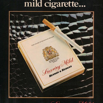 1978 - Benson & Hedges Cigarette Advertisement