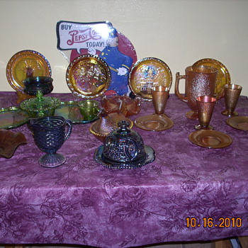 My carnival glass collection (or some of it).