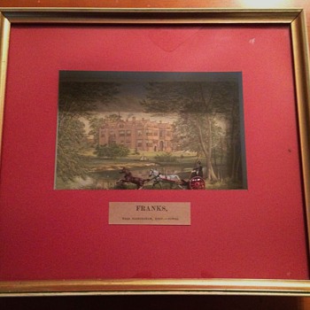 BRITISH ANTIQUE  SHADOW BOX   "FRANKS, Near FARNINGHAM,  KENT--POWER - Posters and Prints