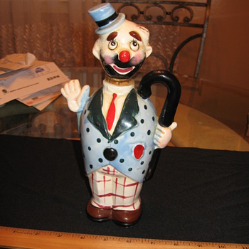 very old clown liquor bottle - Bottles