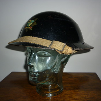 British WWII Bury Fire Brigade steel helmet. - Military and Wartime
