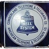 Cumberland Telephone & Telegraph Co. Porcelain Flange Sign