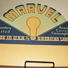 Marvel Light Bulb cardboard display sign