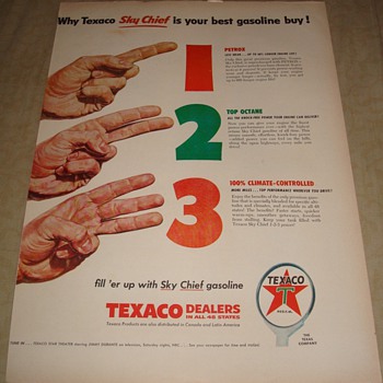 Texaco Sky Chief "1, 2, 3" Magazine Ad