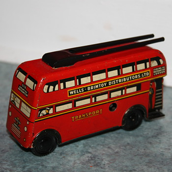 Wells Brimtoy london tin bus - Toys