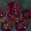Amberina ashtray set