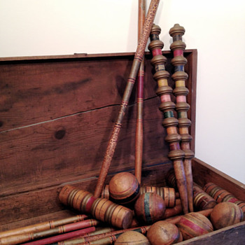 Antique Croquet Set