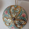 Brilliant, enameled hand painted roses earrings.