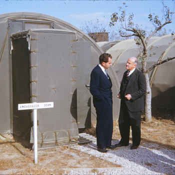 Nixon in Korea around the armistice time ( maybe Japan ? ) - Military and Wartime