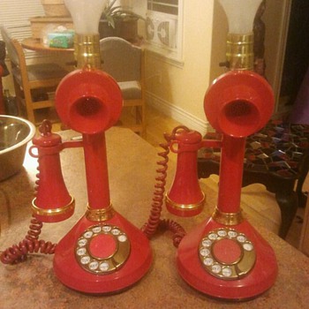 Candlestick telephone lamp